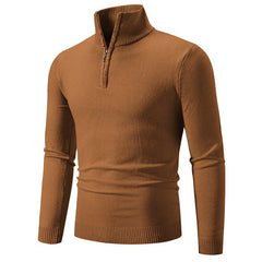 2023 Men's Plus Size Fleece Zip Mock Neck Sweater - Priceless Collect LLC