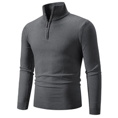 2023 Men's Plus Size Fleece Zip Mock Neck Sweater - Priceless Collect LLC