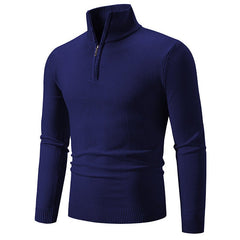 2023 Men's Plus Size Fleece Zip Mock Neck Sweater - Priceless Collect LLC