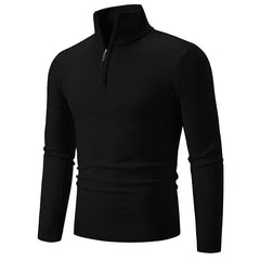 2023 Men's Plus Size Fleece Zip Mock Neck Sweater - Priceless Collect LLC