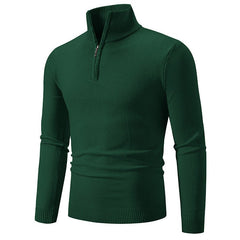 2023 Men's Plus Size Fleece Zip Mock Neck Sweater - Priceless Collect LLC