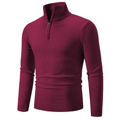 2023 Men's Plus Size Fleece Zip Mock Neck Sweater - Priceless Collect LLC