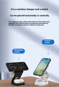 3 IN 1 FOLDABLE WIRELESS CHARGER - Priceless Collect LLC