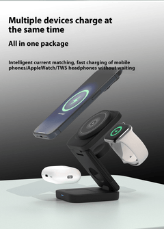 3 IN 1 FOLDABLE WIRELESS CHARGER - Priceless Collect LLC