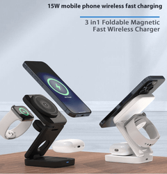 3 IN 1 FOLDABLE WIRELESS CHARGER - Priceless Collect LLC
