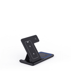 3 In 1 LED Fast Wireless Charger Stand Foldable Charging Station - Priceless Collect LLC