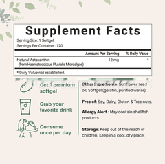 Astaxanthin Soft Capsules – 120 Tablets - Priceless Collect LLC