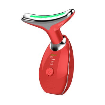 Beauty Facial Massager, 7 Color Wavy Acne Beauty Microcurrent Facial Device Skin Firming for Face Neck Beauty Device, - Priceless Collect LLC