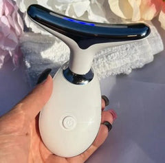 Beauty Facial Massager, 7 Color Wavy Acne Beauty Microcurrent Facial Device Skin Firming for Face Neck Beauty Device, - Priceless Collect LLC