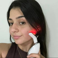 Beauty Facial Massager, 7 Color Wavy Acne Beauty Microcurrent Facial Device Skin Firming for Face Neck Beauty Device, - Priceless Collect LLC