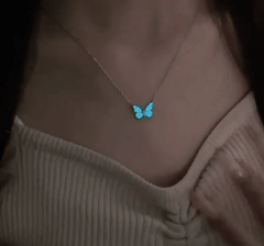 Blue Luminous Smart Butterfly Necklace - Priceless Collect LLC