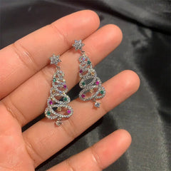 Christmas Tree Rhinestone Earrings - Priceless Collect LLC
