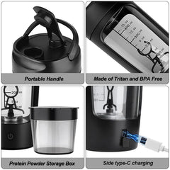 Electric Portable Whey Protein Shaker Bottle - Priceless Collect LLC