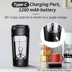 Electric Portable Whey Protein Shaker Bottle - Priceless Collect LLC