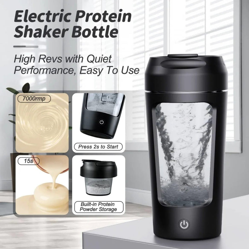 Electric Portable Whey Protein Shaker Bottle - Priceless Collect LLC