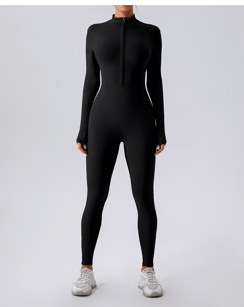 Fleece-Lined Yoga Jumpsuit - Priceless Collect LLC