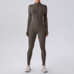 Fleece-Lined Yoga Jumpsuit - Priceless Collect LLC