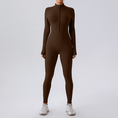 Fleece-Lined Yoga Jumpsuit - Priceless Collect LLC