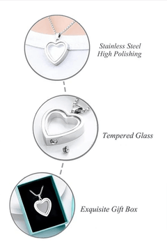 Heartfelt Remembrance: Stainless Steel Heart-Shaped Cremation Pendant - Priceless Collect LLC
