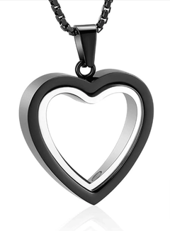 Heartfelt Remembrance: Stainless Steel Heart-Shaped Cremation Pendant - Priceless Collect LLC