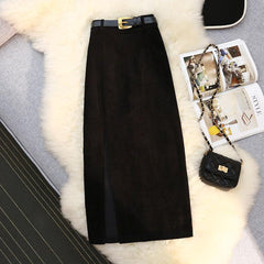 High Waist A-Line Corduroy Skirt for Women - Priceless Collect LLC