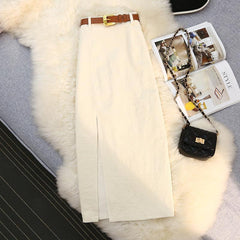 High Waist A-Line Corduroy Skirt for Women - Priceless Collect LLC