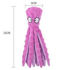 Interactive Bite-resistant Plush Octopus Pet Toy - Priceless Collect LLC