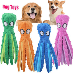 Interactive Bite-resistant Plush Octopus Pet Toy - Priceless Collect LLC