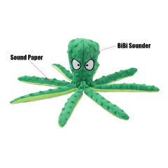Interactive Bite-resistant Plush Octopus Pet Toy - Priceless Collect LLC