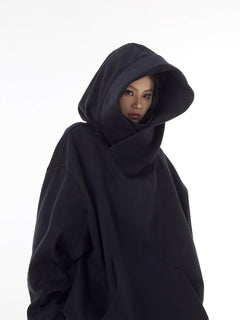 Loose High Collar Fleece Lined Hoodie - Priceless Collect LLC