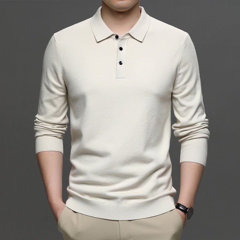 Men's Lapel Knit Pullover Sweater - Priceless Collect LLC