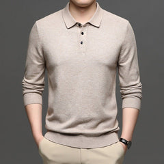 Men's Lapel Knit Pullover Sweater - Priceless Collect LLC