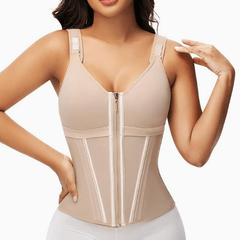 Mesh Waist Slimming Three-Breasted Shapewear Corset - Priceless Collect LLC