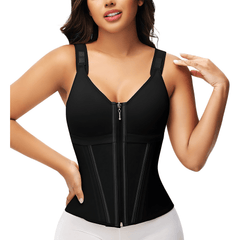 Mesh Waist Slimming Three-Breasted Shapewear Corset - Priceless Collect LLC