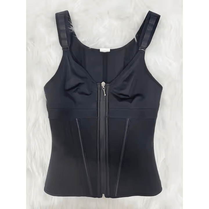 Mesh Waist Slimming Three-Breasted Shapewear Corset - Priceless Collect LLC