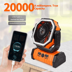 Outdoor Household Power Bank LED Light Camping Fan - Priceless Collect LLC
