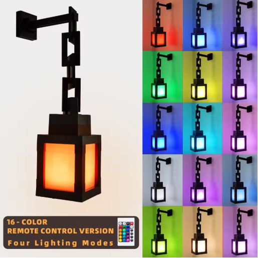 Pixel Style RGB Lantern Light - Priceless Collect LLC