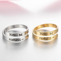 Retro Stainless Steel English Double Ring - Priceless Collect LLC