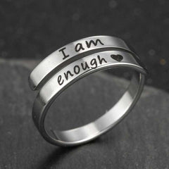 Retro Stainless Steel English Double Ring - Priceless Collect LLC