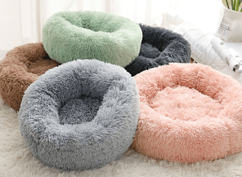 Round Plush Dog Bed for Small Dogs and Puppies - Priceless Collect LLC