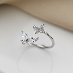 S925 Sterling Silver Butterfly Ring for Women - Priceless Collect LLC