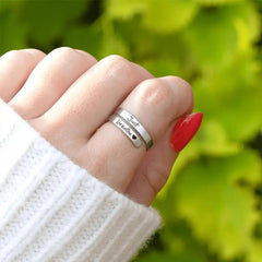 Silver Spiral Heart Ring - Priceless Collect LLC