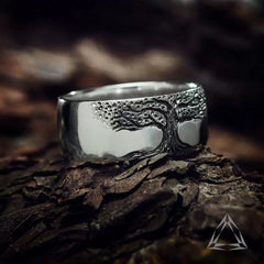 Simple Retro Carved Tree of Life Ring - Priceless Collect LLC