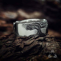 Simple Retro Carved Tree of Life Ring - Priceless Collect LLC