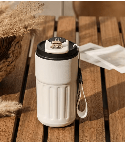 Smart Digital Thermal Bottle Portable Coffee Mug Stainless Steel Water Bottle In-Car Insulated Cup Keep Cold Vacuum Flasks 450ml - Priceless Collect LLC