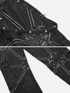 Spider Denim Pants - Priceless Collect LLC