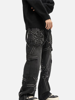Spider Denim Pants - Priceless Collect LLC