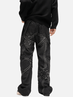 Spider Denim Pants - Priceless Collect LLC