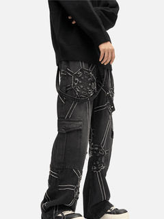 Spider Denim Pants - Priceless Collect LLC