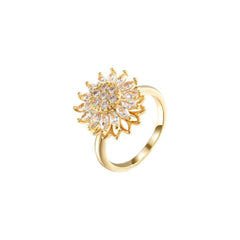 Sunflower Rotation Ring for Anxiety Relief - Priceless Collect LLC